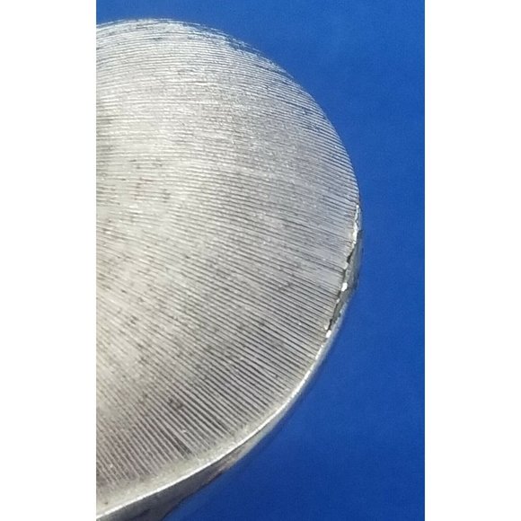 Trifari Modern Design Heart Brooch Pin Brushed Polished Mixed Finish Silver Tone - Picture 7 of 7